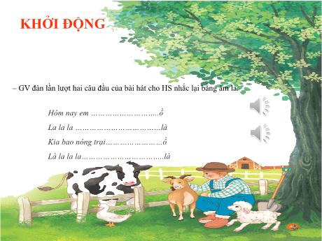 Bài giảng Âm nhạc 2 Sách Kết nối tri thức - Bài: Ôn tập bài hát Trang trại vui vẻ. Đọc nhạc Bài hát số 4