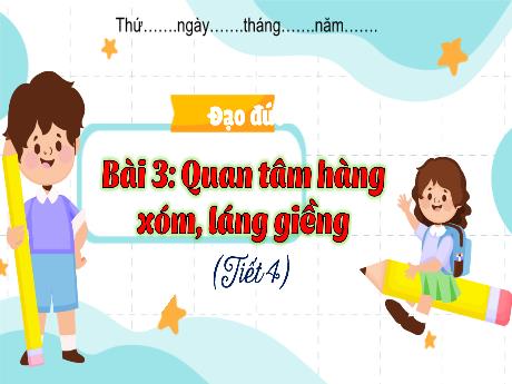 Bài giảng Đạo đức 3 - Bài 3: Quan tâm hàng xóm, láng giềng (Tiết 4) - Trường Tiểu học Tiên Minh