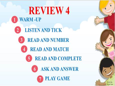 Bài giảng Tiếng Anh 3 - Review 4