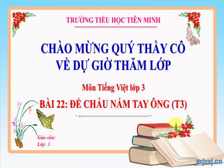 Bài giảng Tiếng Việt 3 - Bài 22: Để cháu nắm tay ông (Tiết 3) - Trường Tiểu học Tiên Minh