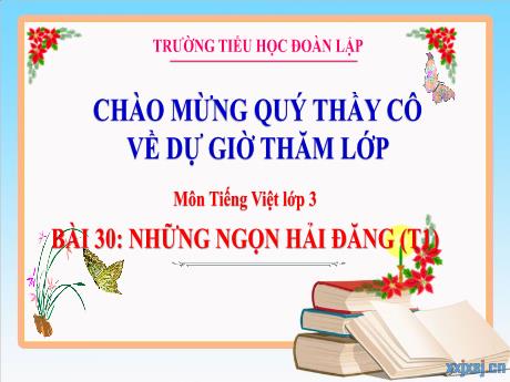 Bài giảng Tiếng Việt 3 - Bài 30: Những ngọn hải đăng (Tiết 1) - Trường Tiểu học Đoàn Lập