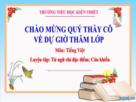 Bài giảng Tiếng Việt 3 - Bài: Luyện tập Từ ngữ chỉ đặc điểm. Câu khiến - Trường Tiểu học Kiến Thiết