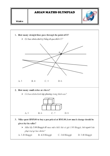 Đề thi Olympic Toán Châu Á - Year 2